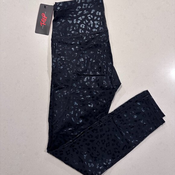 NWT The Gym People Black Animal Print Leggings, Size Medium - Picture 1 of 5